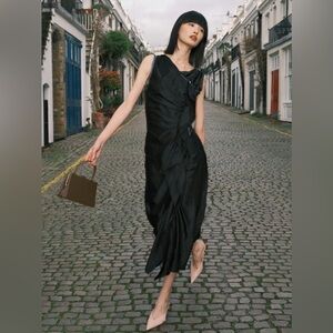 NWT ZARA LIMITED EDITION MIXED ORGANZA DRESS